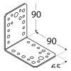 sarokvas  90 x 90 x 65 x 2.5 mm KL4