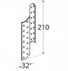 szelemen összekötő - bal - 32 x 210 x 2 mm LK3