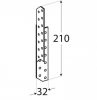 szelemen összekötő - jobb - 32 x 210 x 2 mm LK4