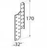 szelemen összekötő - bal - 32 x 170 x 2 mm LK1