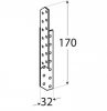 szelemen összekötő - jobb - 32 x 170 x 2 mm LK2