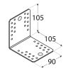 sarokvas 105 x 109 x 90 x 2.5 mm KL5