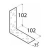 sarokvas 102 x 102 x 35 x 2.5 mm KL6